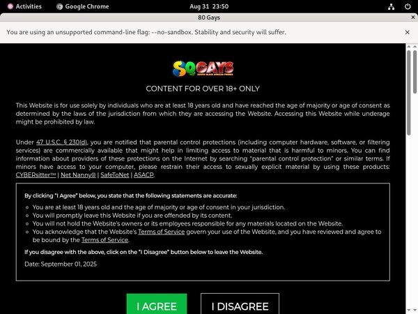 80 Gays Checkout Page
