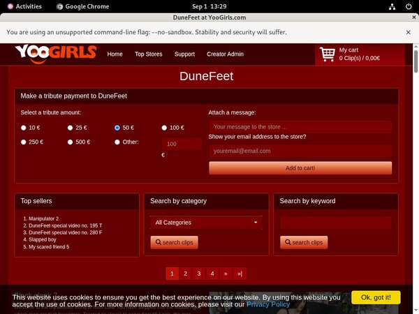 Dunefeet Password Info