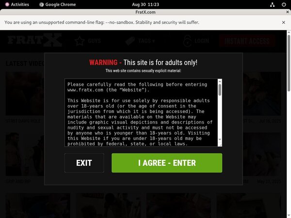 Fraternityx.com Discount Password