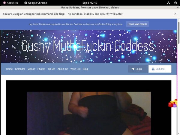 Gushy Goddess With Prepaid Card