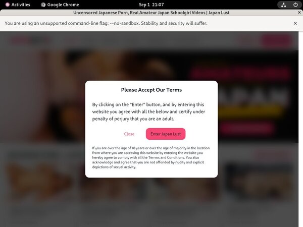 Japanlust.com Signup Form