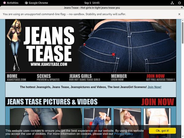 Jeans Tease Trial Membership Deal