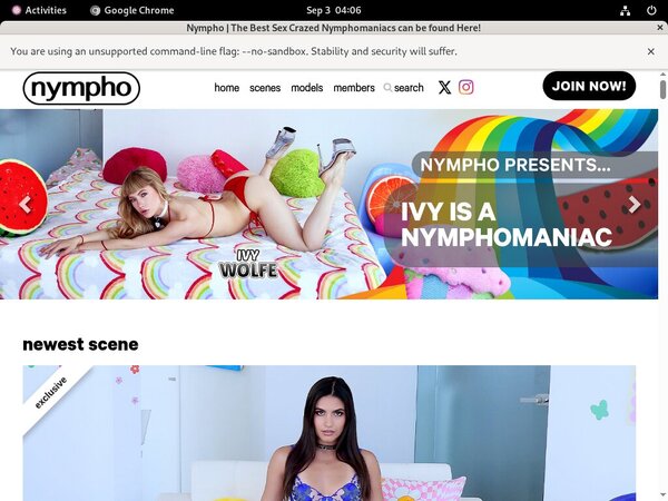 Nympho.com Free Trial Pass