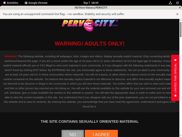 Pervcity Register Form